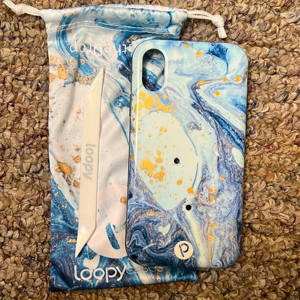 Loopy MAX for iPhone XR in Blue Granite Matte (Righty)